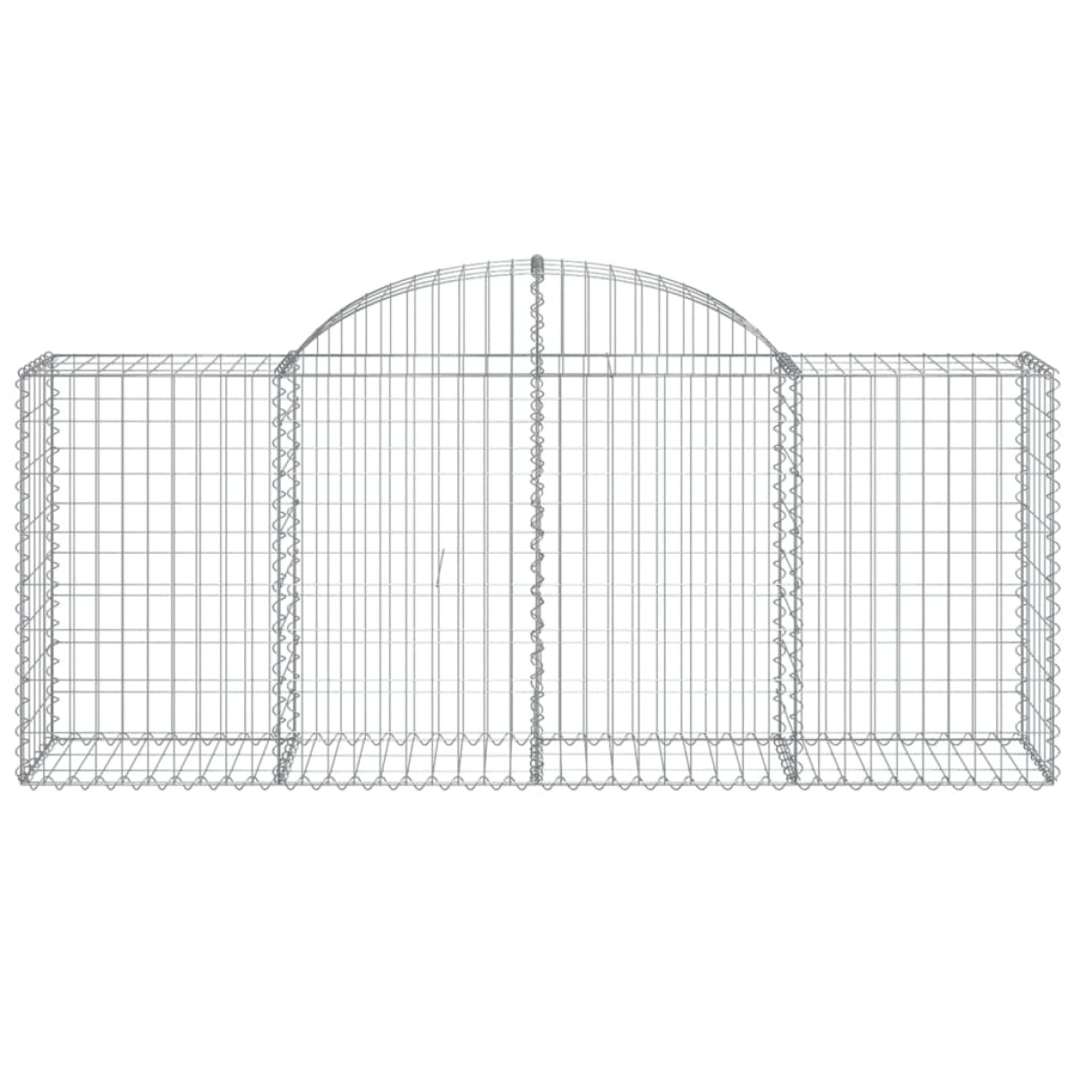 vidaXL Συρματοκιβώτια Τοξωτά 9 τεμ. 200x50x80/100 εκ. Γαλβαν. Ατσάλι