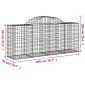 vidaXL Συρματοκιβώτια Τοξωτά 12 τεμ. 200x50x80/100 εκ. Γαλβαν. Ατσάλι