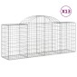 vidaXL Συρματοκιβώτια Τοξωτά 13 τεμ. 200x50x80/100 εκ. Γαλβαν. Ατσάλι
