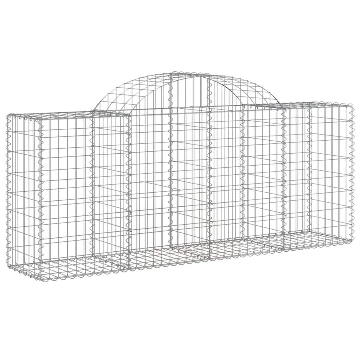 vidaXL Συρματοκιβώτια Τοξωτά 20 τεμ. 200x50x80/100 εκ. Γαλβαν. Ατσάλι