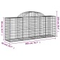 vidaXL Συρματοκιβώτια Τοξωτά 20 τεμ. 200x50x80/100 εκ. Γαλβαν. Ατσάλι