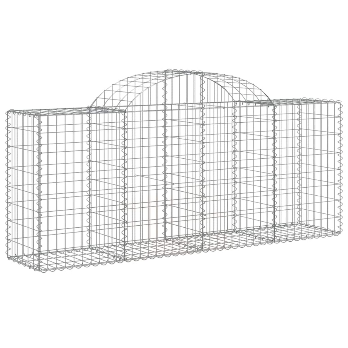 vidaXL Συρματοκιβώτια Τοξωτά 25 τεμ. 200x50x80/100 εκ. Γαλβαν. Ατσάλι