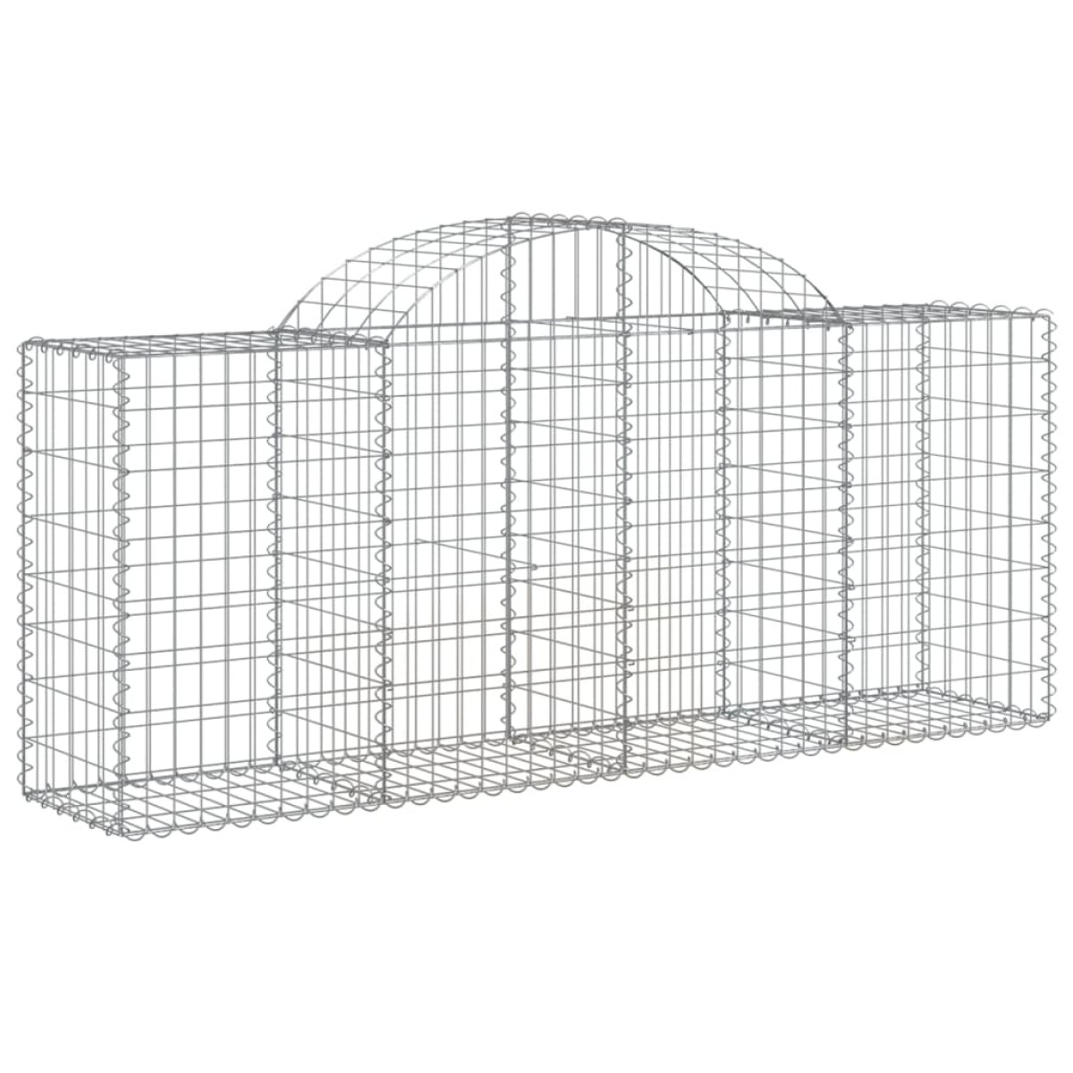 vidaXL Συρματοκιβώτια Τοξωτά 30 τεμ. 200x50x80/100 εκ. Γαλβαν. Ατσάλι