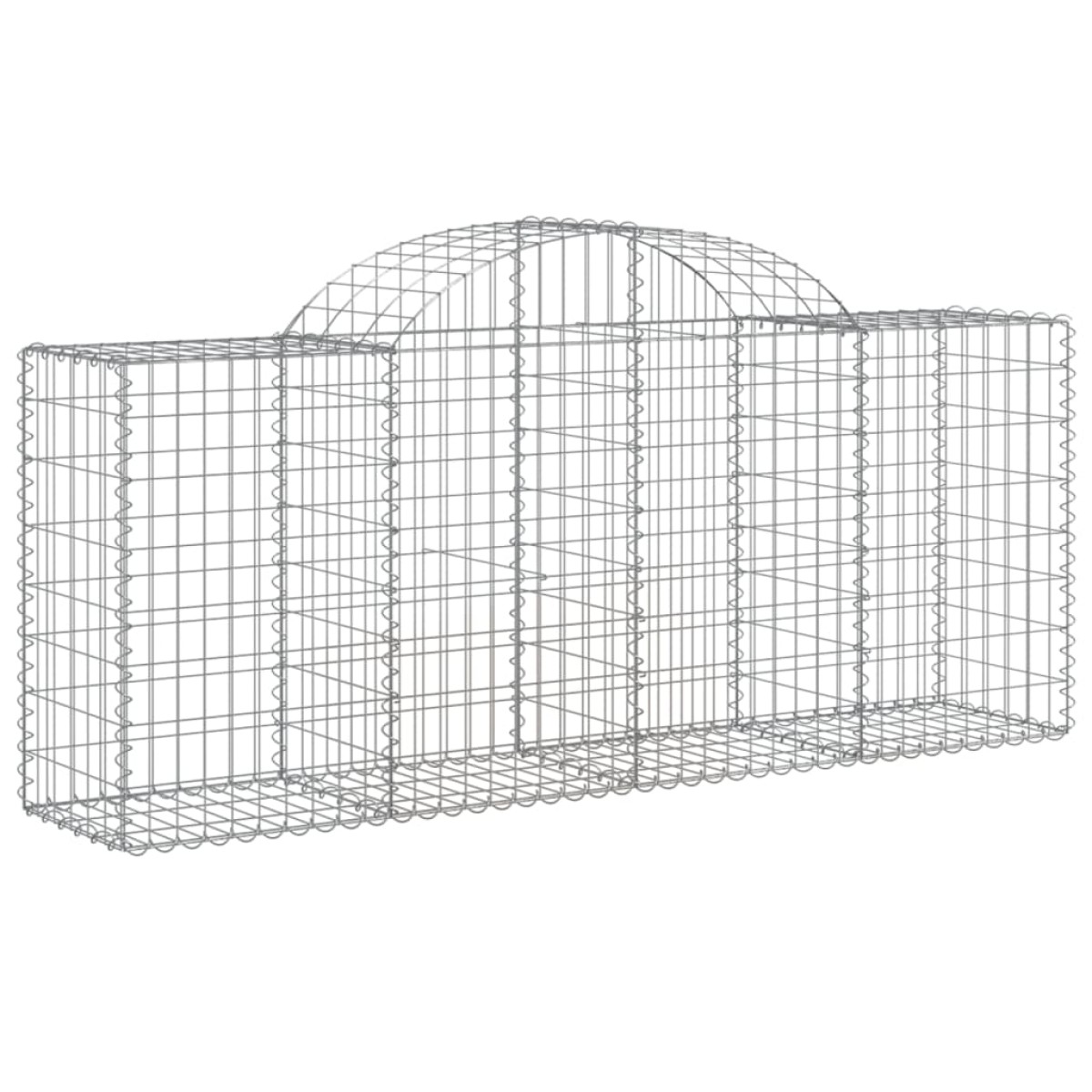 vidaXL Συρματοκιβώτια Τοξωτά 40 τεμ. 200x50x80/100 εκ. Γαλβαν. Ατσάλι