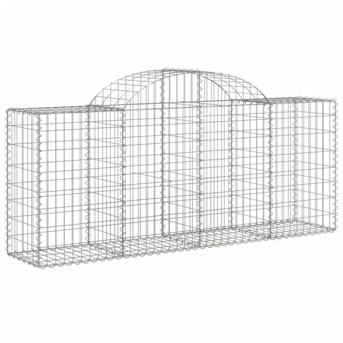 vidaXL Συρματοκιβώτια Τοξωτά 50 τεμ. 200x50x80/100 εκ. Γαλβαν. Ατσάλι