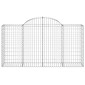 vidaXL Συρματοκιβώτια Τοξωτά 3 τεμ. 200x50x100/120 εκ. Γαλβαν. Ατσάλι