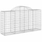 vidaXL Συρματοκιβώτια Τοξωτά 8 τεμ. 200x50x100/120 εκ. Γαλβαν. Ατσάλι