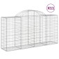 vidaXL Συρματοκιβώτια Τοξωτά 11 τεμ. 200x50x100/120 εκ. Γαλβαν. Ατσάλι