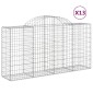 vidaXL Συρματοκιβώτια Τοξωτά 13 τεμ. 200x50x100/120 εκ. Γαλβαν. Ατσάλι