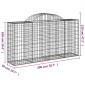 vidaXL Συρματοκιβώτια Τοξωτά 15 τεμ. 200x50x100/120 εκ. Γαλβαν. Ατσάλι