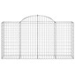 vidaXL Συρματοκιβώτια Τοξωτά 18 τεμ. 200x50x100/120 εκ. Γαλβαν. Ατσάλι