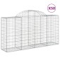 vidaXL Συρματοκιβώτια Τοξωτά 50 τεμ. 200x50x100/120 εκ. Γαλβαν. Ατσάλι