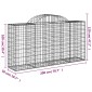 vidaXL Συρματοκιβώτια Τοξωτά 50 τεμ. 200x50x100/120 εκ. Γαλβαν. Ατσάλι