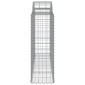 vidaXL Συρματοκιβώτια Τοξωτά 2 τεμ. 200x50x120/140 εκ. Γαλβαν. Ατσάλι