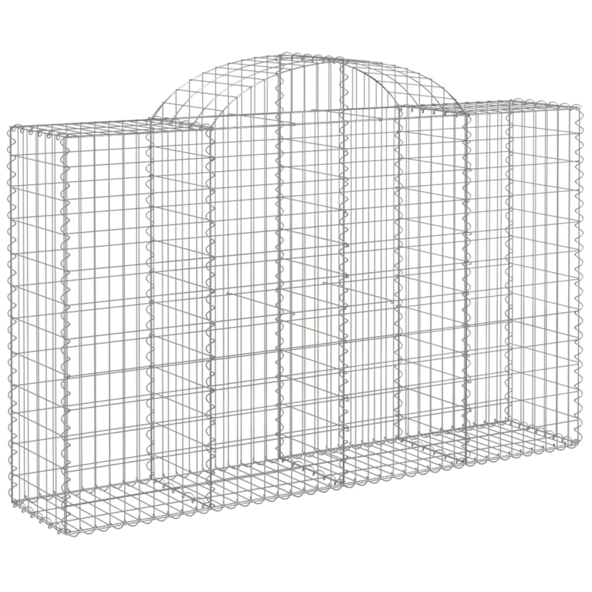 vidaXL Συρματοκιβώτια Τοξωτά 9 τεμ. 200x50x120/140 εκ. Γαλβαν. Ατσάλι