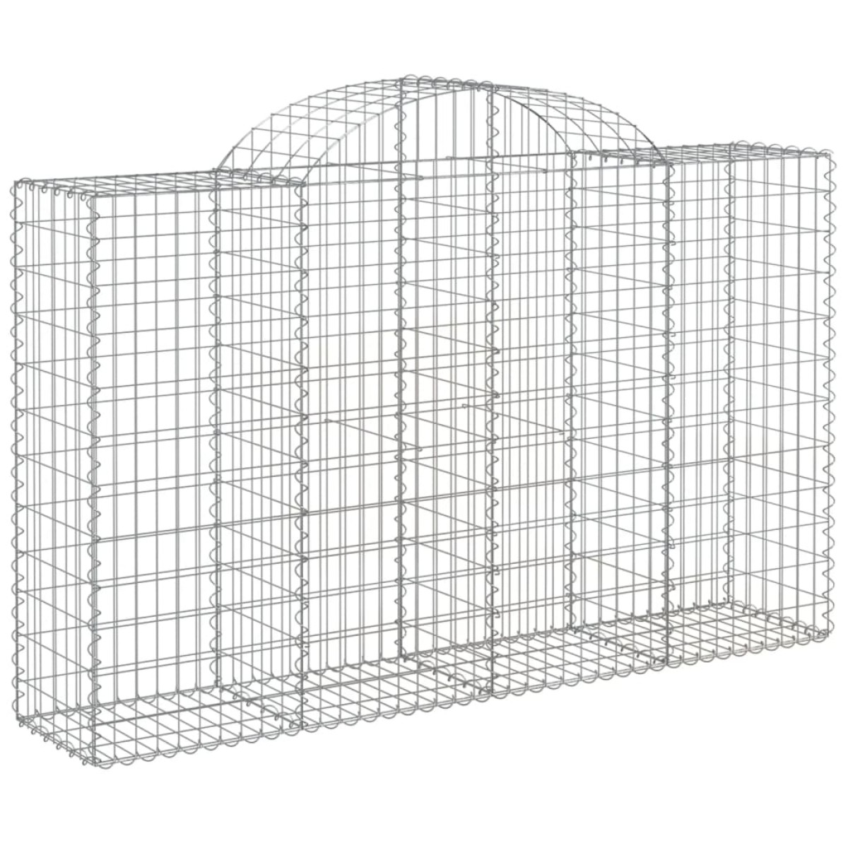 vidaXL Συρματοκιβώτια Τοξωτά 11 τεμ. 200x50x120/140 εκ. Γαλβαν. Ατσάλι