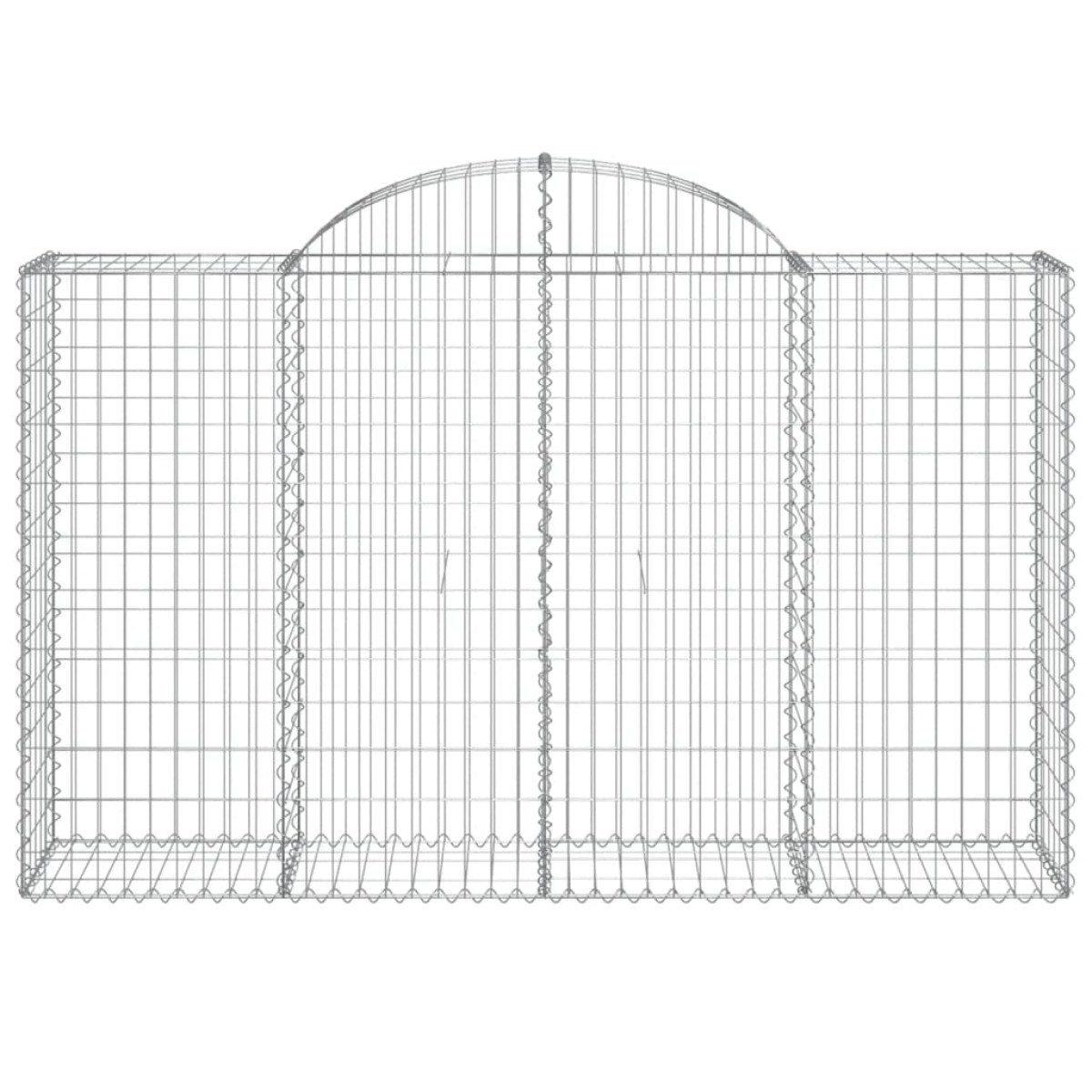 vidaXL Συρματοκιβώτια Τοξωτά 12 τεμ. 200x50x120/140 εκ. Γαλβαν. Ατσάλι