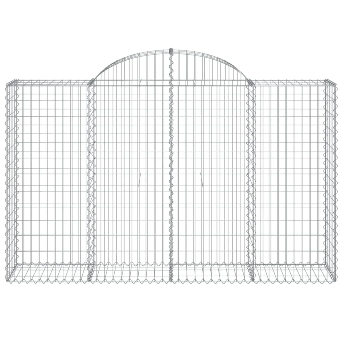 vidaXL Συρματοκιβώτια Τοξωτά 25 τεμ. 200x50x120/140 εκ. Γαλβαν. Ατσάλι