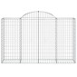 vidaXL Συρματοκιβώτια Τοξωτά 25 τεμ. 200x50x120/140 εκ. Γαλβαν. Ατσάλι