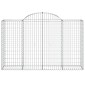 vidaXL Συρματοκιβώτια Τοξωτά 30 τεμ. 200x50x120/140 εκ. Γαλβαν. Ατσάλι
