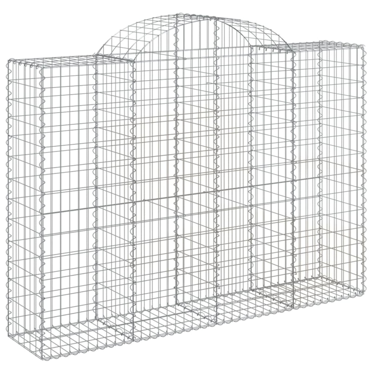 vidaXL Συρματοκιβώτια Τοξωτά 2 τεμ. 200x50x140/160 εκ. Γαλβαν. Ατσάλι