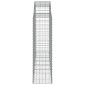 vidaXL Συρματοκιβώτια Τοξωτά 2 τεμ. 200x50x140/160 εκ. Γαλβαν. Ατσάλι