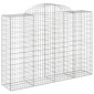 vidaXL Συρματοκιβώτια Τοξωτά 3 τεμ. 200x50x140/160 εκ. Γαλβαν. Ατσάλι