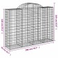 vidaXL Συρματοκιβώτια Τοξωτά 5 τεμ. 200x50x140/160 εκ. Γαλβαν. Ατσάλι