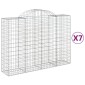 vidaXL Συρματοκιβώτια Τοξωτά 7 τεμ. 200x50x140/160 εκ. Γαλβαν. Ατσάλι