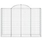 vidaXL Συρματοκιβώτια Τοξωτά 7 τεμ. 200x50x140/160 εκ. Γαλβαν. Ατσάλι