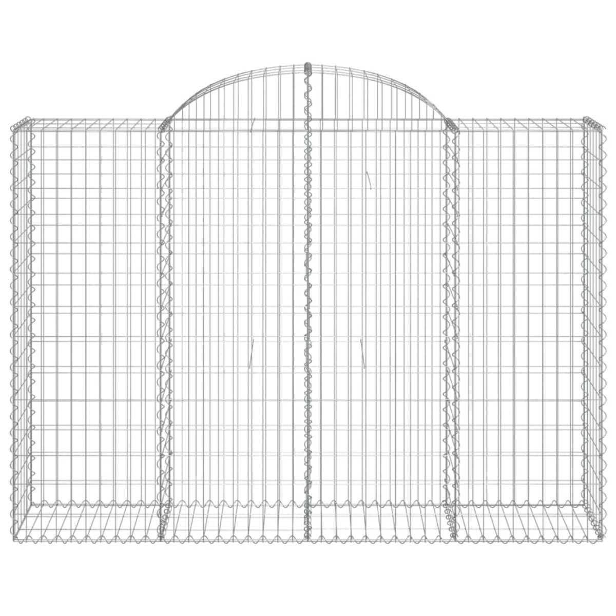 vidaXL Συρματοκιβώτια Τοξωτά 9 τεμ. 200x50x140/160 εκ. Γαλβαν. Ατσάλι