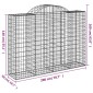 vidaXL Συρματοκιβώτια Τοξωτά 9 τεμ. 200x50x140/160 εκ. Γαλβαν. Ατσάλι