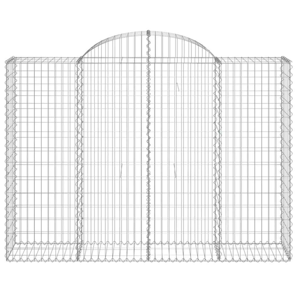 vidaXL Συρματοκιβώτια Τοξωτά 10 τεμ. 200x50x140/160 εκ. Γαλβαν. Ατσάλι