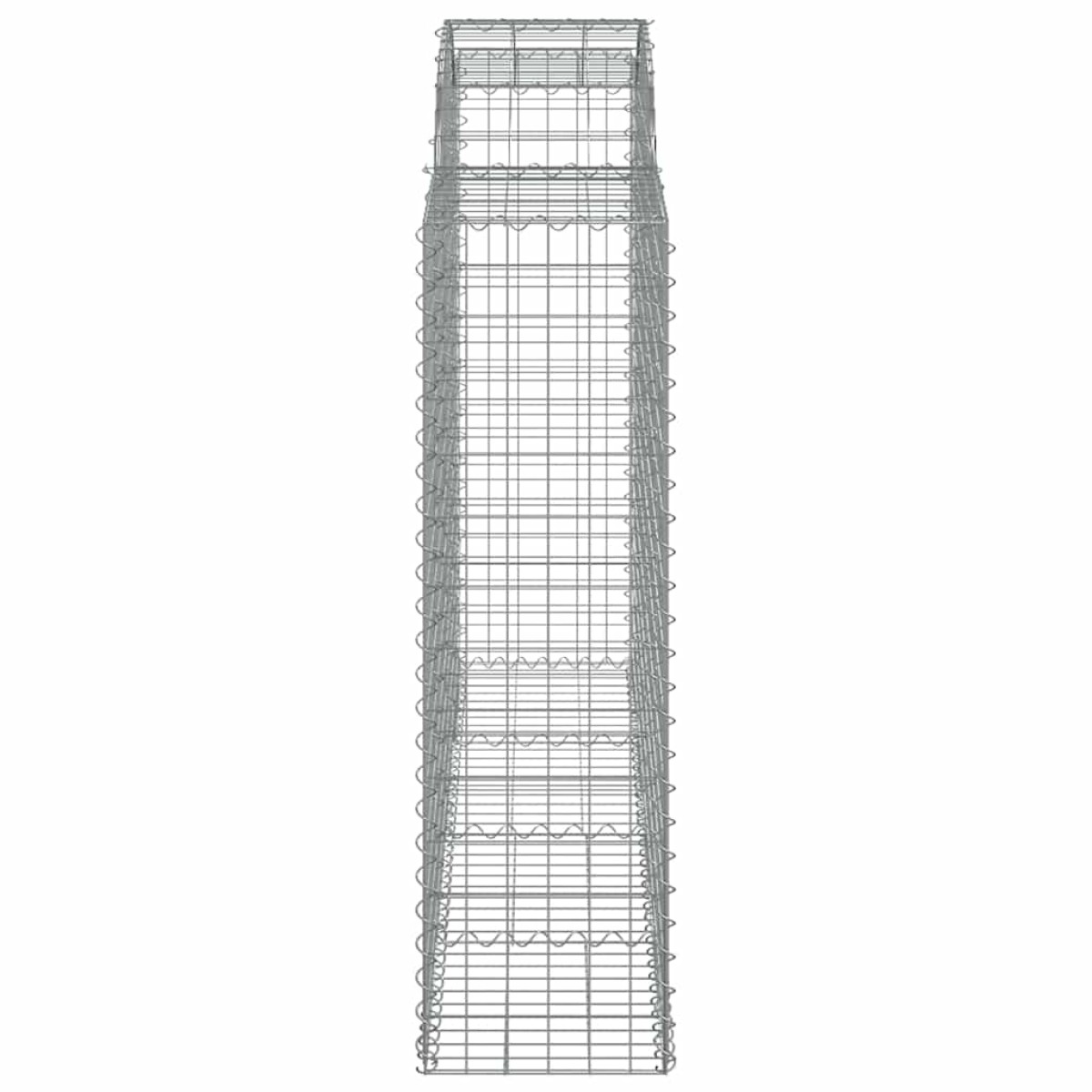 vidaXL Συρματοκιβώτια Τοξωτά 10 τεμ. 200x50x140/160 εκ. Γαλβαν. Ατσάλι