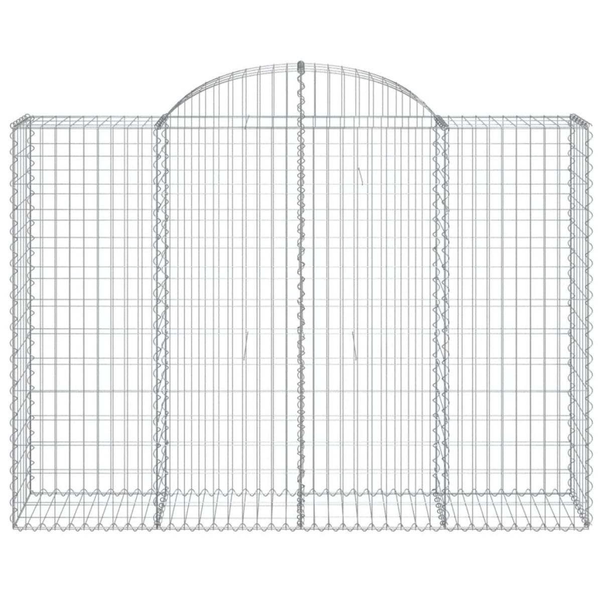 vidaXL Συρματοκιβώτια Τοξωτά 11 τεμ. 200x50x140/160 εκ. Γαλβαν. Ατσάλι