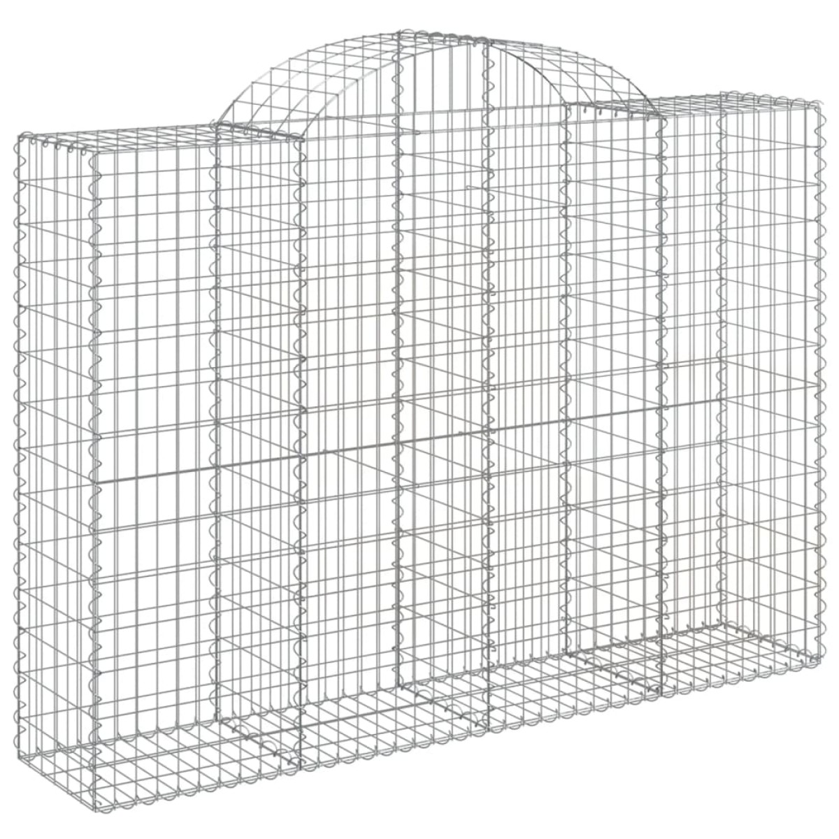 vidaXL Συρματοκιβώτια Τοξωτά 12 τεμ. 200x50x140/160 εκ. Γαλβαν. Ατσάλι