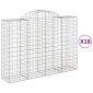 vidaXL Συρματοκιβώτια Τοξωτά 18 τεμ. 200x50x140/160 εκ. Γαλβαν. Ατσάλι