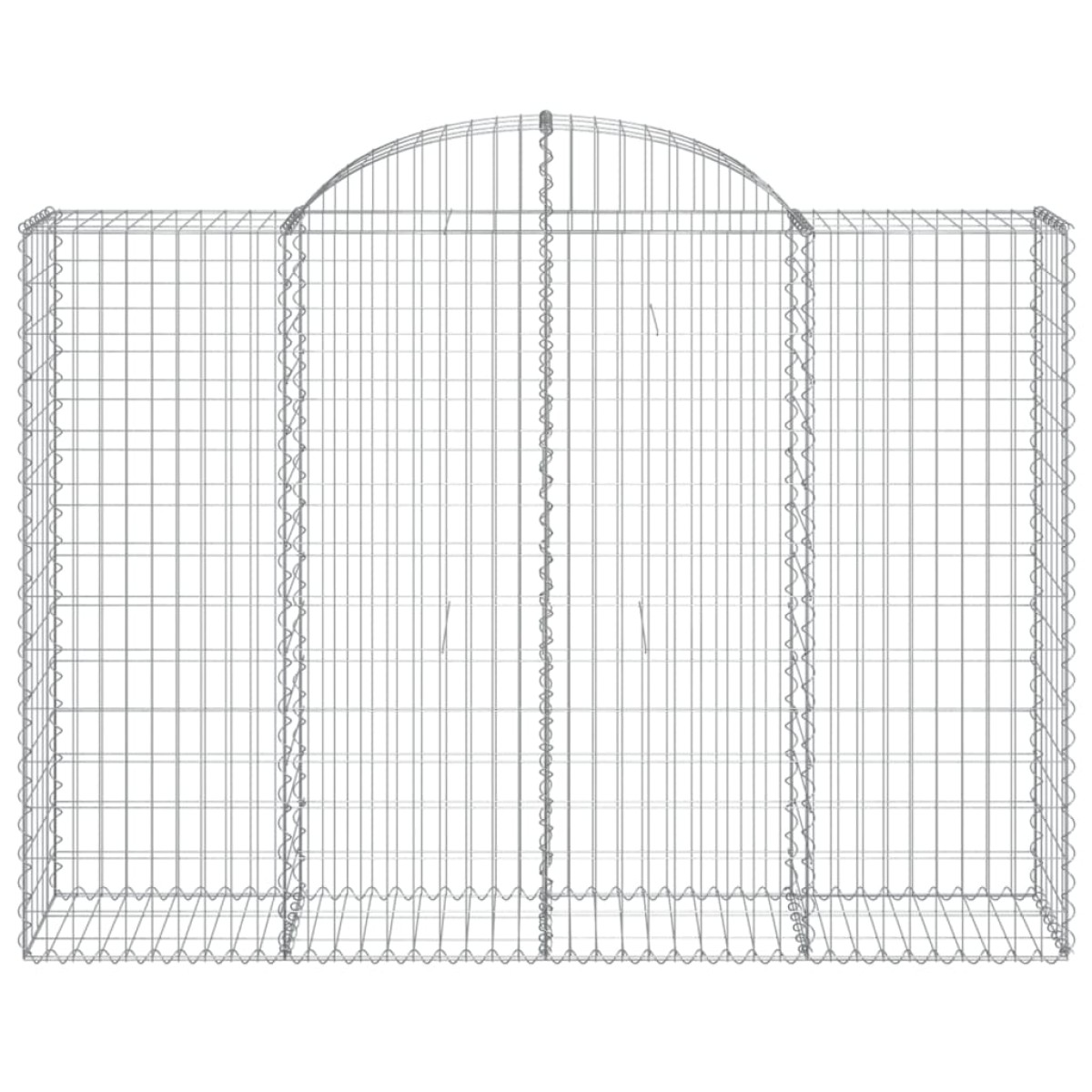 vidaXL Συρματοκιβώτια Τοξωτά 18 τεμ. 200x50x140/160 εκ. Γαλβαν. Ατσάλι