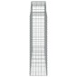 vidaXL Συρματοκιβώτια Τοξωτά 18 τεμ. 200x50x140/160 εκ. Γαλβαν. Ατσάλι
