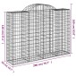 vidaXL Συρματοκιβώτια Τοξωτά 18 τεμ. 200x50x140/160 εκ. Γαλβαν. Ατσάλι