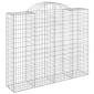 vidaXL Συρματοκιβώτια Τοξωτά 15 τεμ. 200x50x160/180 εκ. Γαλβαν. Ατσάλι