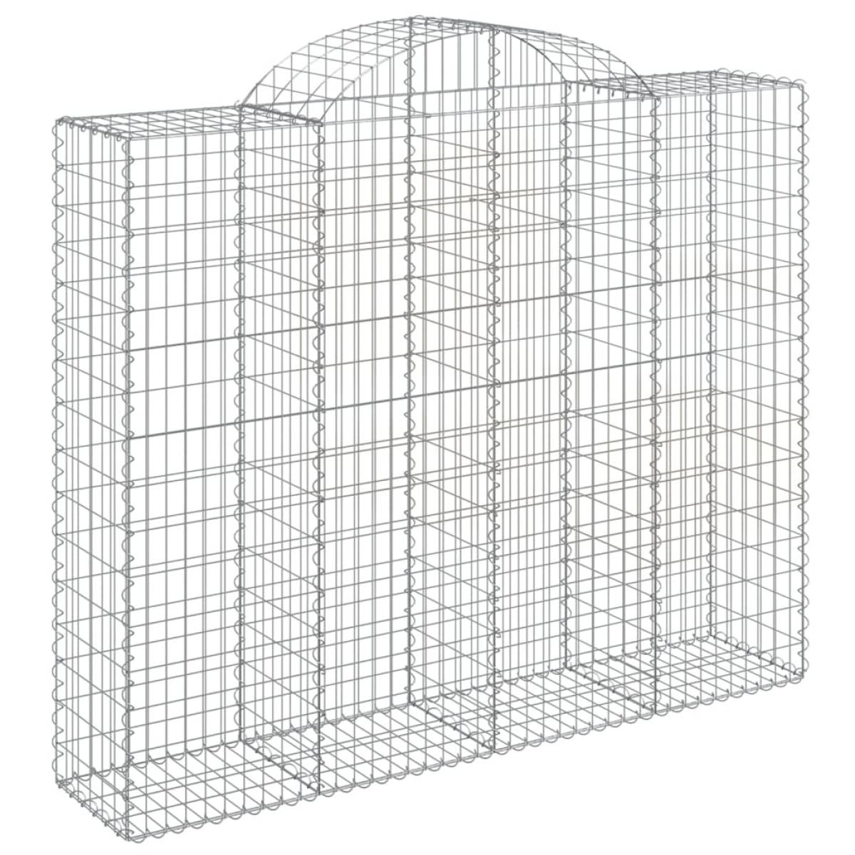 vidaXL Συρματοκιβώτια Τοξωτά 18 τεμ. 200x50x160/180 εκ. Γαλβαν. Ατσάλι
