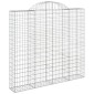 vidaXL Συρματοκιβώτια Τοξωτά 3 τεμ. 200x50x180/200 εκ. Γαλβαν. Ατσάλι