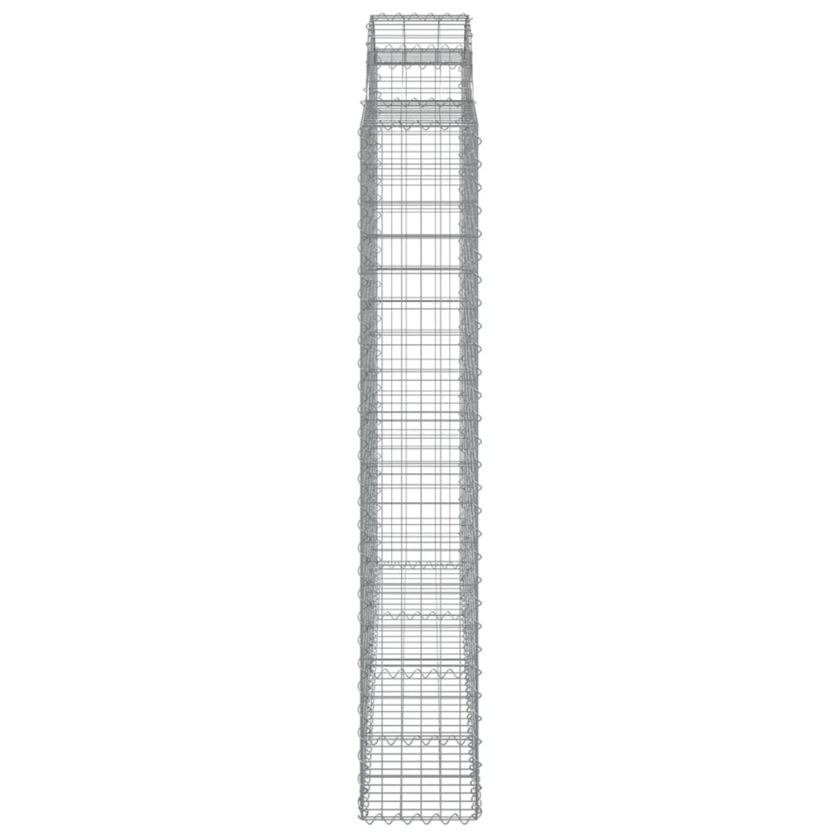 vidaXL Συρματοκιβώτια Τοξωτά 3 τεμ. 200x50x180/200 εκ. Γαλβαν. Ατσάλι