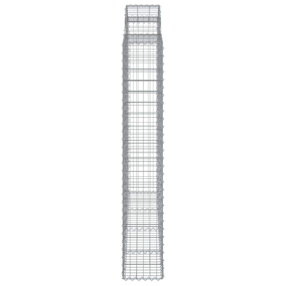 vidaXL Συρματοκιβώτια Τοξωτά 4 τεμ. 200x50x180/200 εκ. Γαλβαν. Ατσάλι