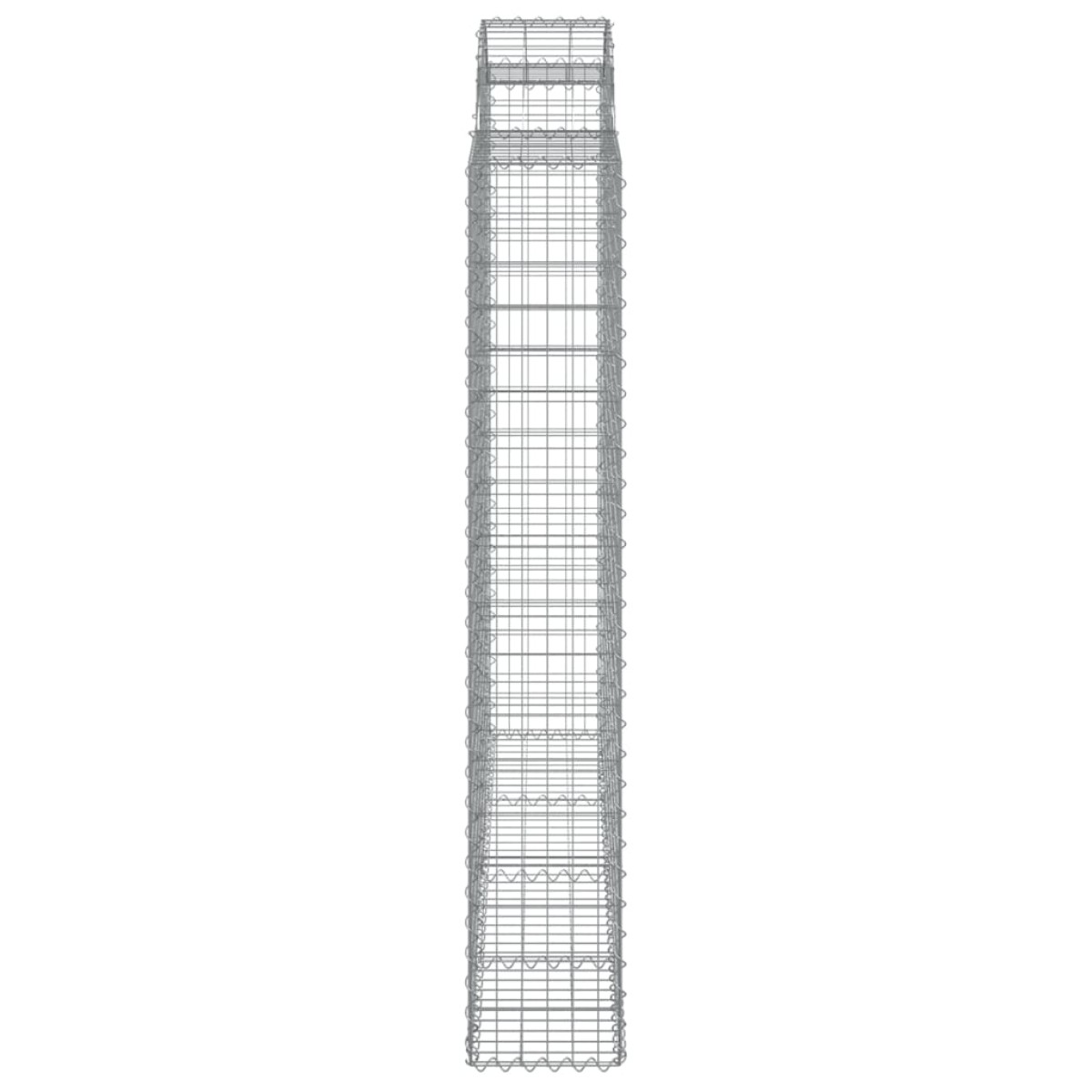 vidaXL Συρματοκιβώτια Τοξωτά 6 τεμ. 200x50x180/200 εκ. Γαλβαν. Ατσάλι