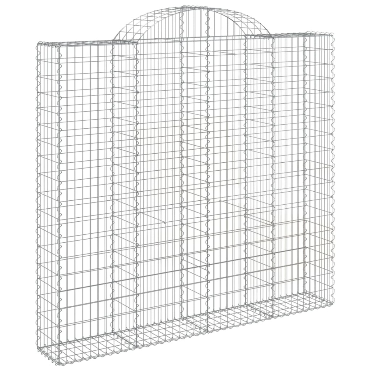 vidaXL Συρματοκιβώτια Τοξωτά 8 τεμ. 200x50x180/200 εκ. Γαλβαν. Ατσάλι