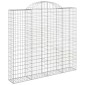 vidaXL Συρματοκιβώτια Τοξωτά 10 τεμ. 200x50x180/200 εκ. Γαλβαν. Ατσάλι