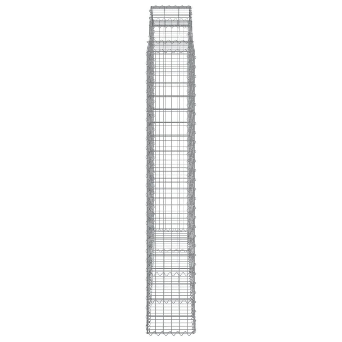 vidaXL Συρματοκιβώτια Τοξωτά 10 τεμ. 200x50x180/200 εκ. Γαλβαν. Ατσάλι