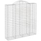 vidaXL Συρματοκιβώτια Τοξωτά 2 τεμ. 200x50x200/220 εκ. Γαλβαν. Ατσάλι